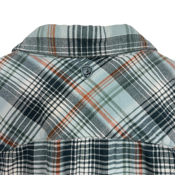 Kuhl Women’s Tess Snap Plaid Flannel in Green/Orange Size S - Picture 9 of 11